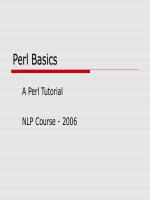 Perl basice tutorial ebook
