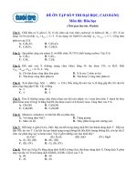 đề ôn tập thi cao đẳng đại học 2009