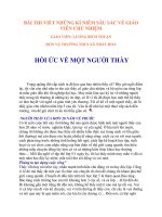 bai viet nhung ki niem sau sac ve giao vien chu nhiem