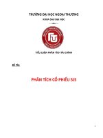 PHÂN TÍCH CỔ PHIẾU SJS