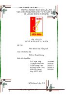 báo cao xư lý ngôn ngữ tự nhiên gán nhãn từ loại tiếng anh