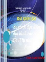 địa lí tự nhiên khu vực việt nam