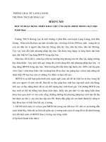 Báo cáo một số hoạt động triển khai việc ứng dụng BDTD trong dạy học