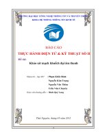 Báo cáo đề tài khảo sát mạch khuếch đại âm thanh