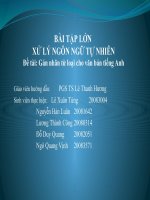 slike thuyết trình báo cao xư lý ngôn ngữ tự nhiên gán nhãn từ loại tiếng anh