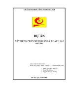 Dự án xây dựng phần mềm quản lý khách sạn   luận văn, đồ án, đề tài tốt nghiệp