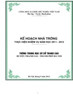 KẾ HOẠCH NĂM HỌC 2011-2012