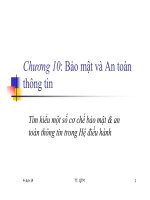 bài giảng hệ điều hành chương  10bảo mật và an toàn thông tin