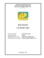 bài giảng hệ quản trị cơ sở dữ liệu