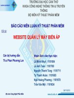 Slide Báo cáo Website Quản Lý Máy Biến áp