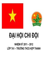 QUY TRÌNH TỔ CHỨC ĐH CHI ĐỘI