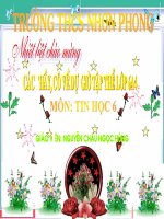 giáo án bồi dưỡng thao giảng thi giáo viên giỏi môn tin học lớp 6 bài vì sao cần có hệ điều hành (14)