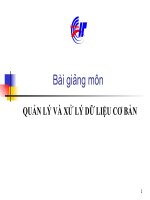 quản lý và xử lý dữ liệu căn bản