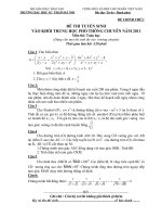 Đề thi môn Toán vào ĐHSP Hà Nội-Hệ THPT