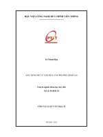 XÂY DỰNG HỆ TƯ VẤN DỰA VÀO PHƯƠNG PHÁP LAI