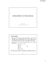 Hàm sinh và ứng dụng