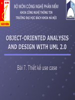 bài số 7 thiết kế các use case