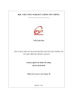 TỐI ƯU HÓA MỘT SỐ THAM SỐ ĐƯỜNG TRUYỀN DẪN THÔNG TIN  VỆ TINH TRÊN HỆ THỐNG VINASAT