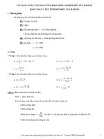 Dạng toán sự ĐB và NB hàm số