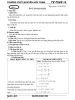 Giáo án TỰ CHỌN 12 (chương trình chuẩn)