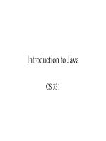 Introduction to java lecture