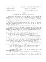 Đề án Phổ cập bậc Trung học