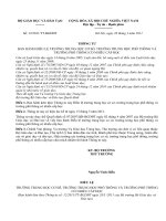 Điều lệ trường PT mới tháng 12/2011