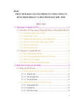 PHÂN TÍCH BÁO CÁO TÀI CHÍNH CỦA TỔNG CÔNG TY DUNG DỊCH KHOAN VÀ HOÁ PHẨM DẦU KHÍ  DMC