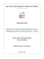 NGHIÊN CỨU TRIỂN KHAI CÔNG NGHỆ MẠNG BĂNG THÔNG RỘNG CHO FPT TẠI QUẬN ĐỐNG ĐA – HÀ NỘI