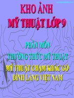 KHO ẢNH  MT 9: MỸ THUẬT ĐÌNH ,LÀNG VIỆT NAM