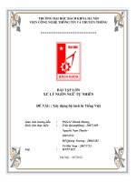 báo cáo đề tài  xây dựng bộ tách từ tiếng việt