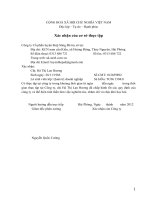 phân tích hoạt động kinh doanh của công ty cổ phần luyện thép sông đà