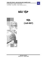 bài tập sql hệ cơ sở dữ liệu mở