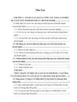 một số giải pháp nhằm nâng cao hiệu quả sản xuất kinh doanh tại công ty cổ phần đầu tư sản xuất và thương mại hưng phát