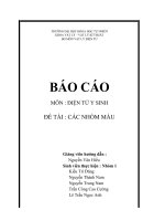 Báo cáo môn điện tử y sinh đề tài các nhóm máu