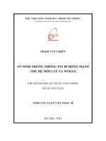 AN NINH TRONG THÔNG TIN DI ĐỘNG MẠNG THẾ HỆ MỚI LTE VÀ WiMAX