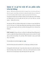 Quản lí và gỡ bỏ triệt để phần mềm hệ thống