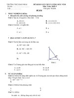 khảo sát chất lượng đầu năm toán 9