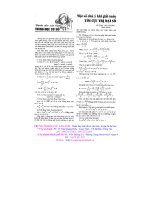 một số chú ý khi giải bài toán tìm cực trị