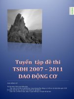 Tuyển tập đề thi tuyển sinh ĐẠI HỌC 2007 - 2011 DAO ĐỘNG CƠ (file PDF)
