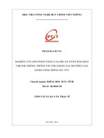NGHIÊN CỨU GIẢI PHÁP NÂNG CAO ĐỘ AN TOÀN BẢO MẬT CHO HỆ THỐNG THÔNG TIN ỨNG DỤNG TẠI TRƯỜNG CAO ĐẲNG CỘNG ĐỒNG HÀ TÂY