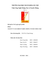 báo cáo sử lý ngôn ngữ tự nhiên tách từ và xác định từ khóa trong văn bản tiếng việt