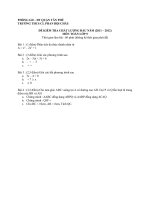 KT CL MÔN TOÁN 9 (2011 - 2012)