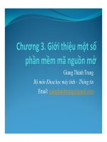 giới thiệu một số phần mềm mã nguồn mở