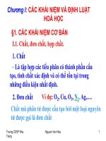 Học phần 1: HÓA ĐAI CƯƠNG