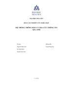 Báo cáo nghiên cứu khoa học hệ thống thông báo và tra cứu thông tin qua SMS