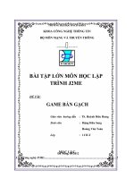 Bài tập lớn môn học lập trình J2ME  đề tài game bắn gạch