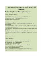 command line cho network admin os microsoft