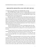 Tài liệu bồi dưỡng môn Thể Dục 2001