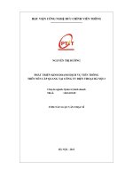 PHÁT TRIỂN KINH DOANH DỊCH VỤ VIỄN THÔNG TRÊN NỀN CÁP QUANG TẠI CÔNG TY ĐIỆN THOẠI HÀ NỘI 3